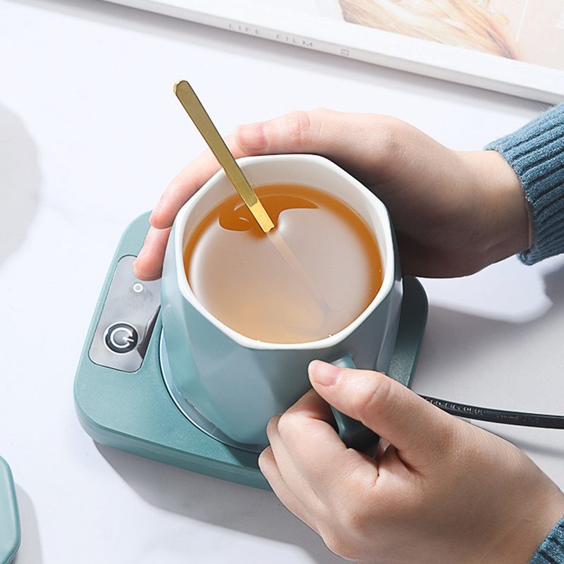 constant temperature mug heater 16w electric mug and coffee warmer candle warmer flat table tea milk warmer for home office details 6