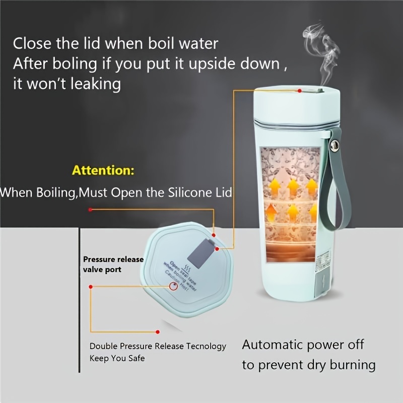 1pc 350ml fast boiling electric kettle detachable electrical wire us plug suitable for business trips travel office home with automatic shut off function details 1