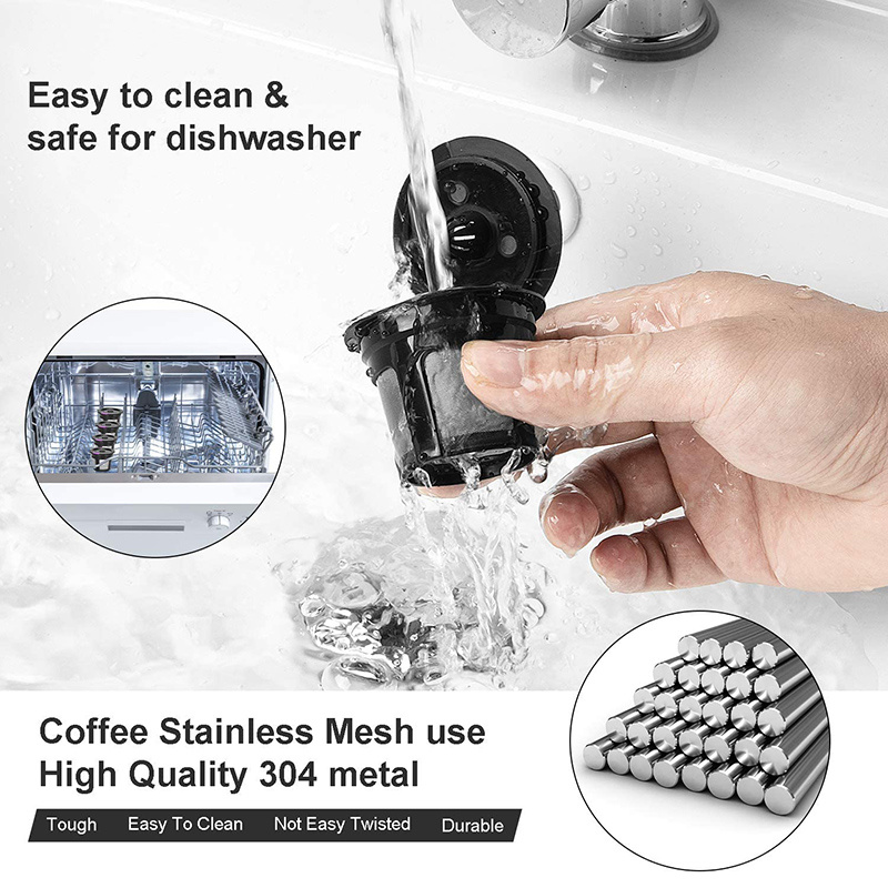 reusable stainless steel coffee filters, 2pcs reusable stainless steel coffee filters for keurig 1 0 2 0 eco friendly and easy to clean details 2