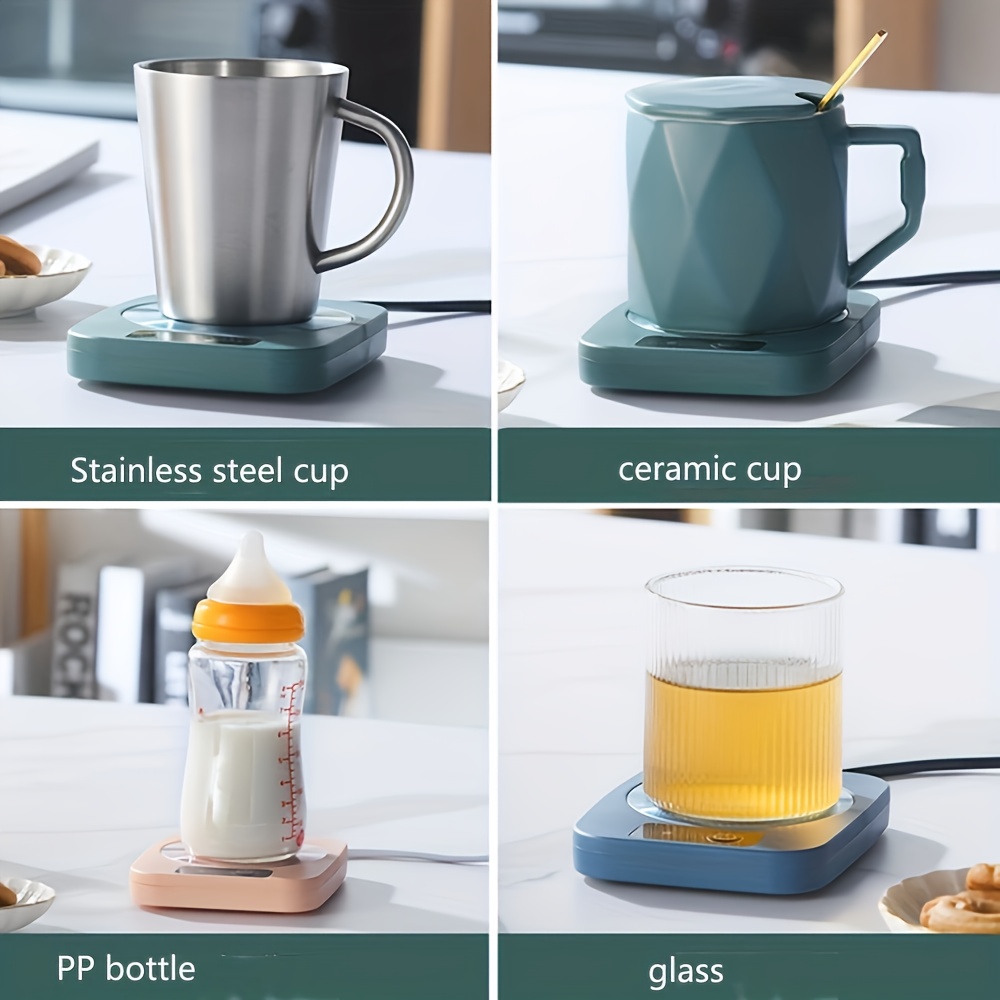 smart mug warmer, smart mug warmer 16w electric mug and coffee warmer candle warmer tabletop table tea milk warmer for home and office green details 4
