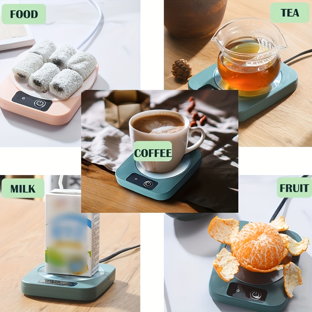 smart mug warmer, smart mug warmer 16w electric mug and coffee warmer candle warmer tabletop table tea milk warmer for home and office green details 6