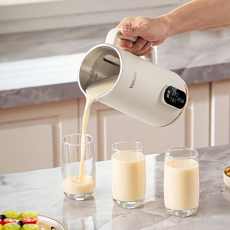 Soy Bean Milk Machine, 21.98oz Electric Milk Maker Machine, Automatic Nut Milk Maker, Soy Machine, Homemade Almond, Oat, Coconut, Soy, Plant Based Milks And Non-Dairy Beverages, Single Servings, Stainless Steel, Self-Cleaning details 0