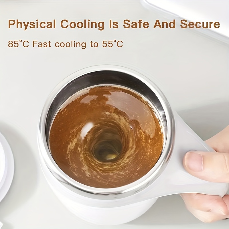 full automatic mixing cup, full automatic mixing cup rotating water cup electric coffee cup lazy portable milk stainless steel cup details 4