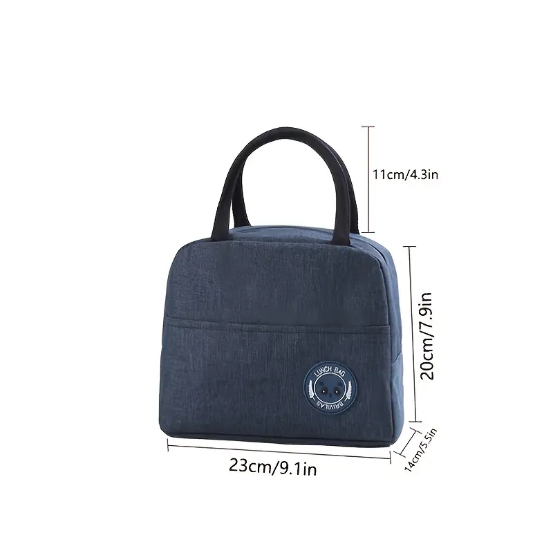 portable lunch bag lunch box insulated canvas tote pouch school bento portable dinner container picnic food storage details 5