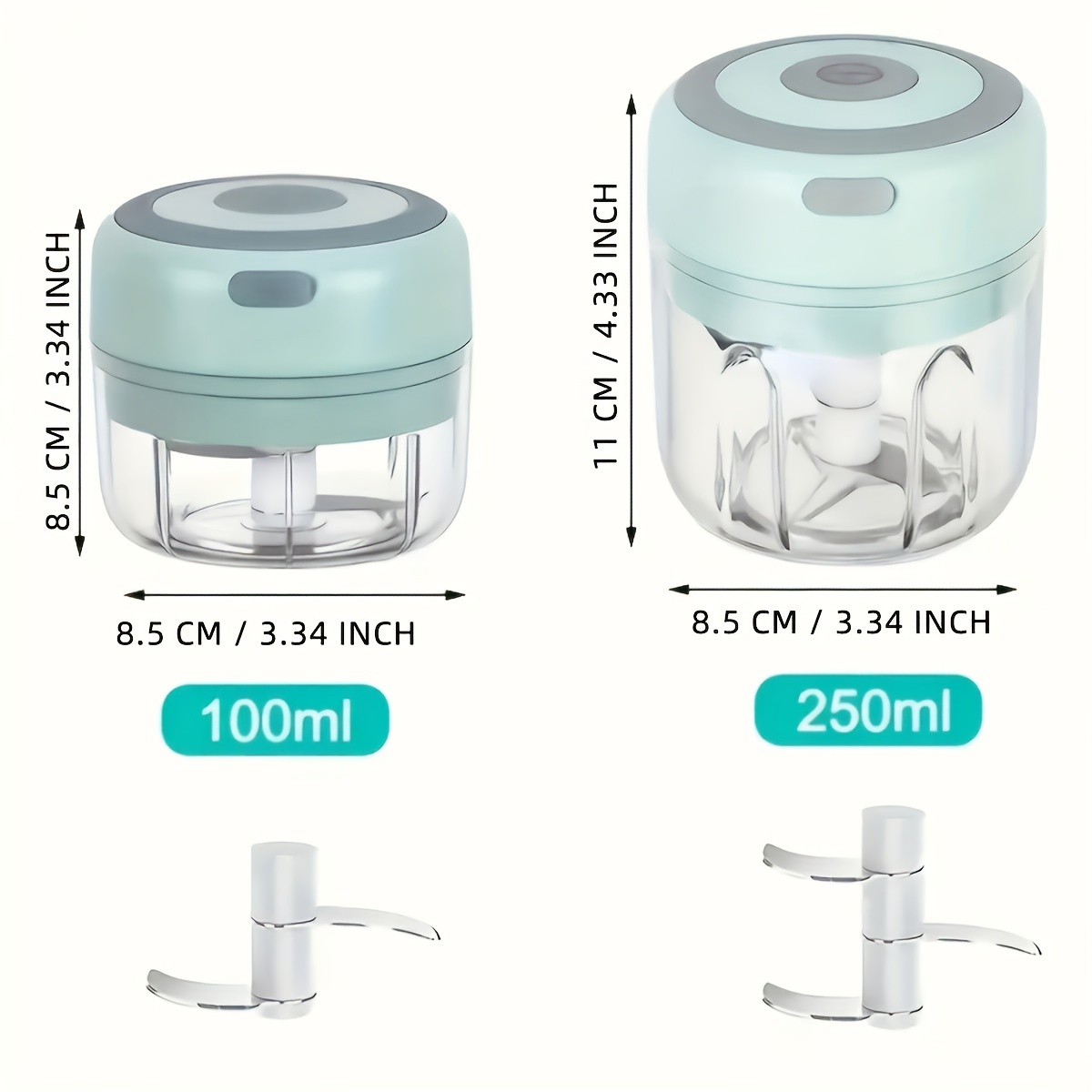 100 250ml usb rechargeable electric garlic chopper strong durable grinder for ginger chilli vegetables perfect for your kitchen details 0