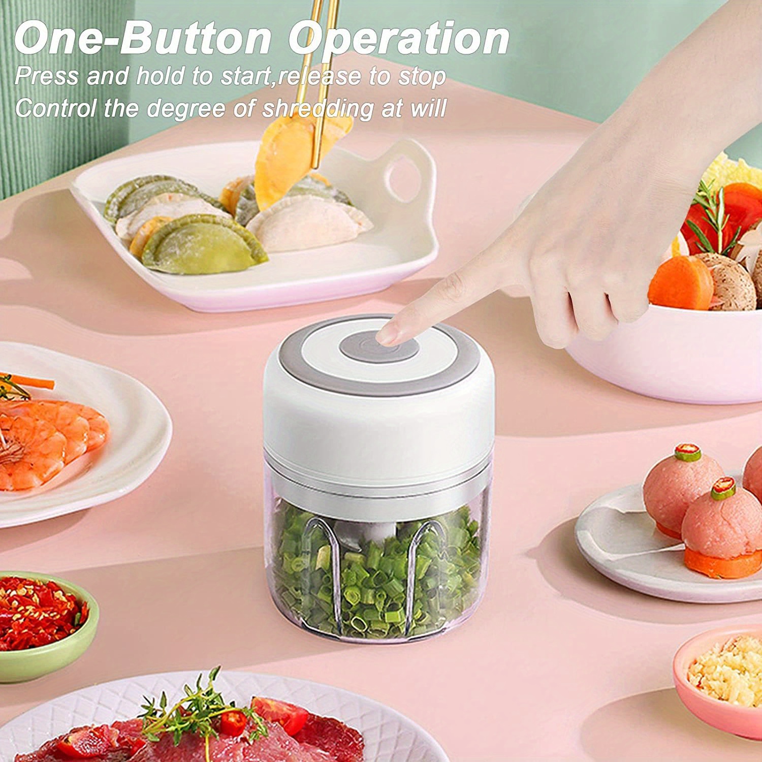 100 250ml usb rechargeable electric garlic chopper strong durable grinder for ginger chilli vegetables perfect for your kitchen details 5