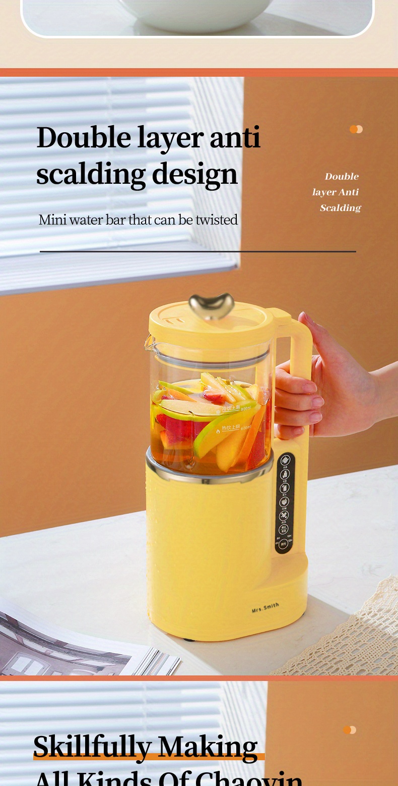 800ml portable soy milk maker juicer self cleaning free filtering for 1 4 person households details 3