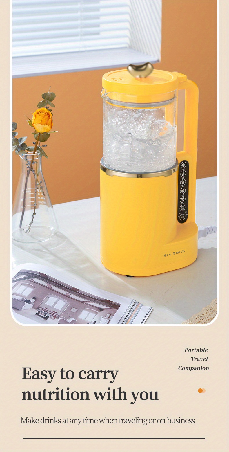800ml portable soy milk maker juicer self cleaning free filtering for 1 4 person households details 8