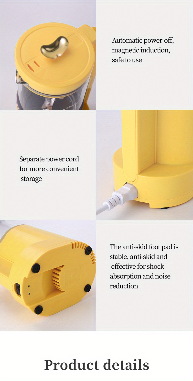 800ml portable soy milk maker juicer self cleaning free filtering for 1 4 person households details 11