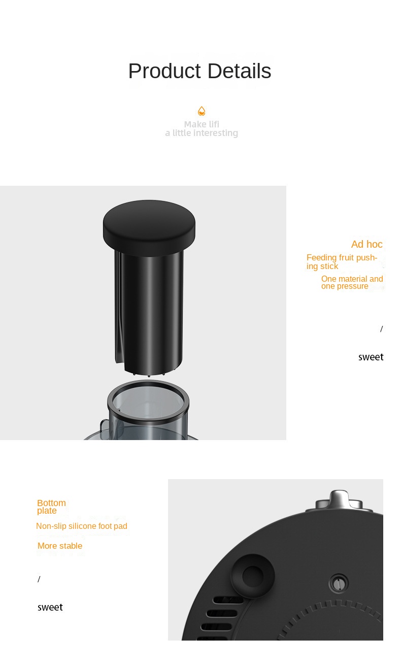 centrifugal juicer multifunctional household electric juicer residue juice separation juicer details 3