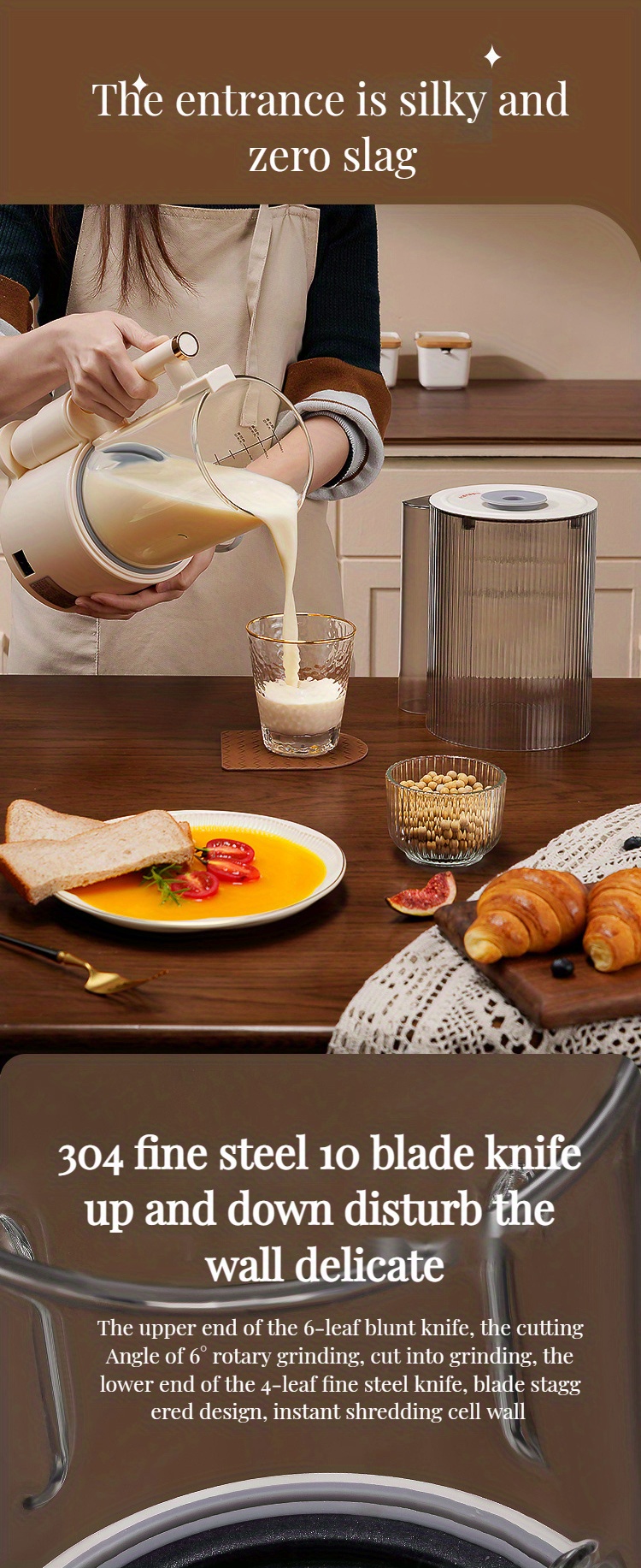 1500ml high capacity glass blender and juice maker with heating function perfect for soy milk and food supplements quiet and multi functional cooking machine with soundproof cover ideal for 2 8 people details 7