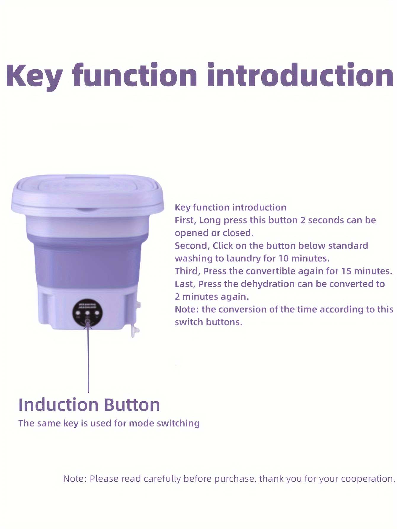 8l foldable mini washing machine fully automatic portable and compact clothing underwear panties and socks for apartment dorm camping and rv travel details 1