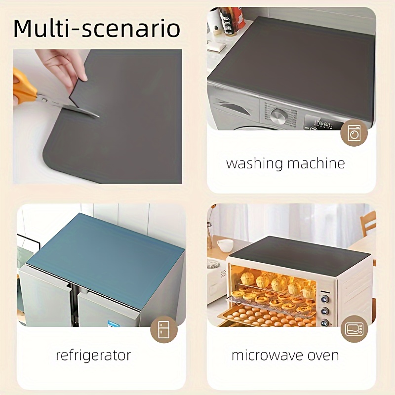 washer and dryer covers protector mat 19 7 x 23 6 diatomaceous washing machine dryer cover for the top quick drying and highly absorbent washer and dryer top protector details 0