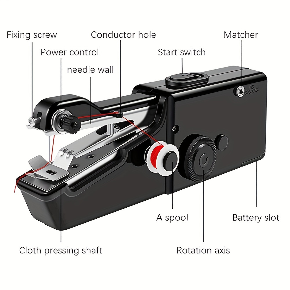 portable handheld sewing machine the perfect gift for mom cordless electric and mini details 3