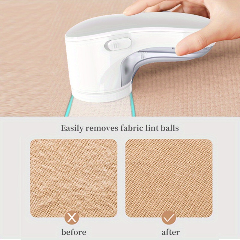 rechargeable portable electric lint remover usb fast charging high efficiency fabric shaver for clothing bedding plush toys sofa cushions car seat cushions and other fabric products details 4