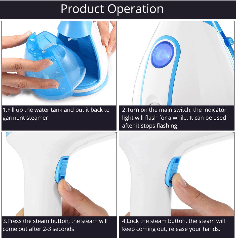 powerful handheld steamer for wrinkle free clothes in minutes details 3