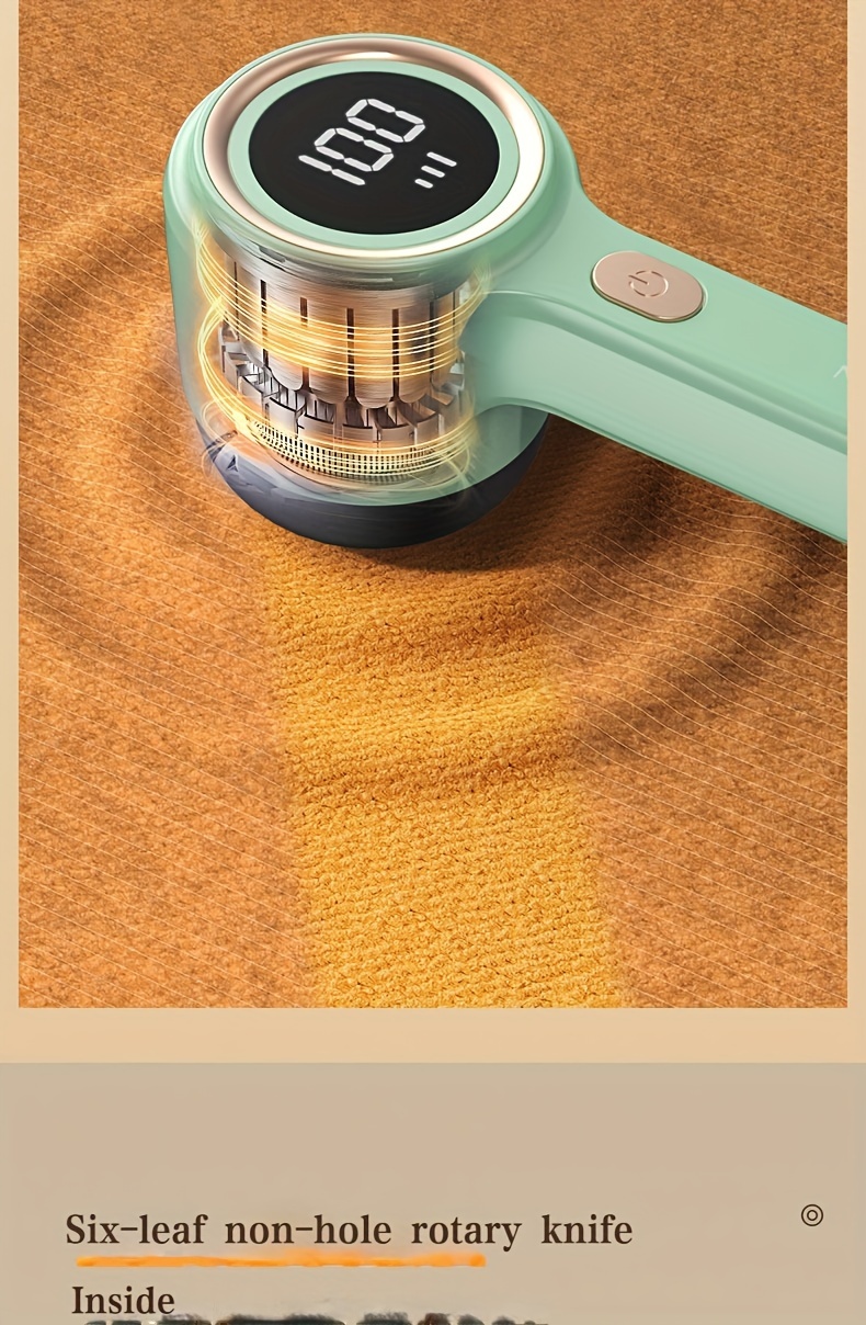 farewell poms and lint rechargeable portable electric lint remover fabric shaver rechargeable lint remover with 6 blades and static brush effectively and quickly remove lint from clothes sweaters couches blankets curtains wool cashmere details 7