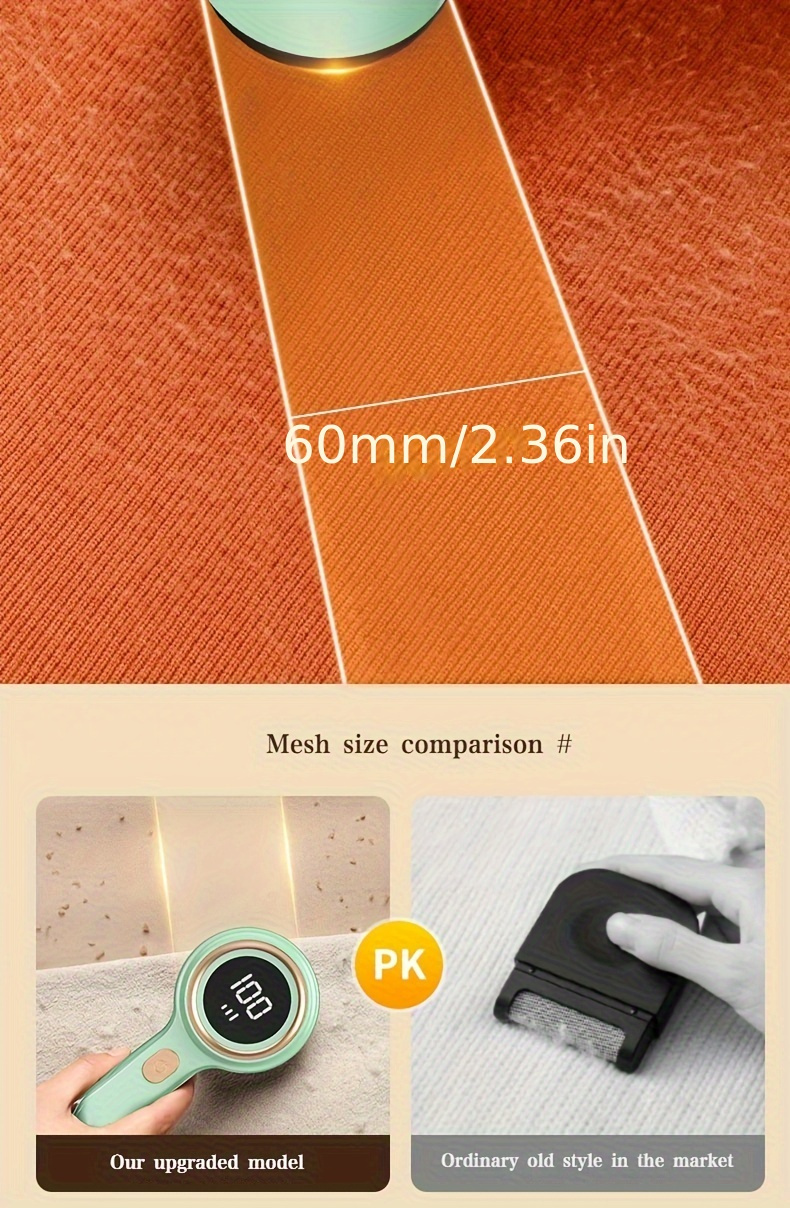 farewell poms and lint rechargeable portable electric lint remover fabric shaver rechargeable lint remover with 6 blades and static brush effectively and quickly remove lint from clothes sweaters couches blankets curtains wool cashmere details 13