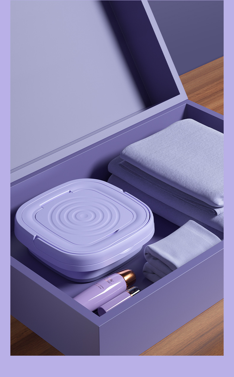 foldable portable washing machine, foldable portable washing machine with 8l large capacity 3 deep cleaning modes soft spin dry for underwear socks baby clothes towels and travel half automatic mini washer details 16