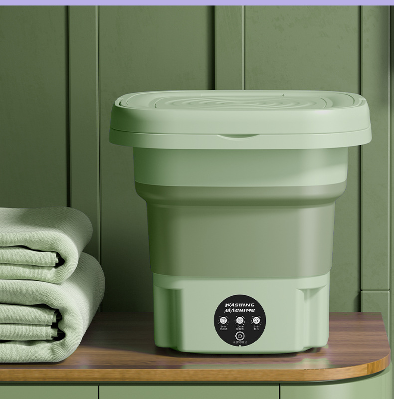 foldable portable washing machine, foldable portable washing machine with 8l large capacity 3 deep cleaning modes soft spin dry for underwear socks baby clothes towels and travel half automatic mini washer details 20