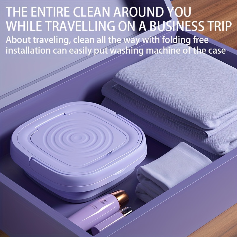 portable foldable washing machine ideal for travel home use 8l capacity washer machine for underwear bras socks easy to store and carry details 5