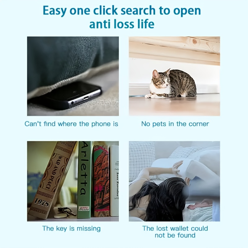 Smart Object Locator,Portable Wireless Tracker, Alarm Tracker, Wallet Mobile Phone Anti-lost Device, Pet Dog And Cat Locator Waterproof Anti-lost Tracking Tool, Intelligent Anti-lost Real-time Tracking Mini Locator, Built-in Replaceable Button Battery,Teenage Stuff,birthday And Christmas Gift,Teenage Gift details 2