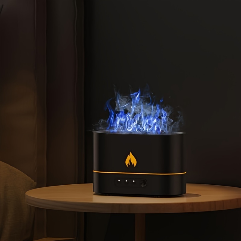 crystal salt stone colorful atmosphere lamp flame aromatherapy machine volcano 3d simulation flame humidifier home essential oil aromatherapy details 0
