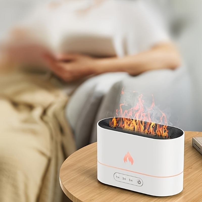 crystal salt stone colorful atmosphere lamp flame aromatherapy machine volcano 3d simulation flame humidifier home essential oil aromatherapy details 3