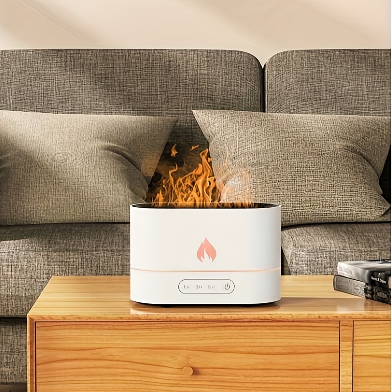 crystal salt stone colorful atmosphere lamp flame aromatherapy machine volcano 3d simulation flame humidifier home essential oil aromatherapy details 5