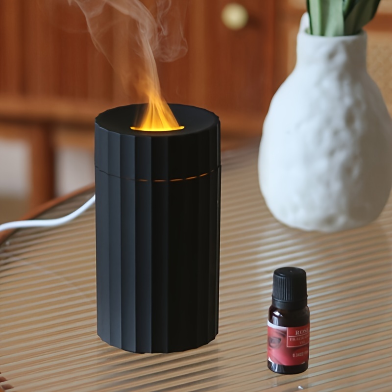 1pc 7 colors Flame Simulation Ultrasonic Humidifier with Aromatherapy and Lighting - USB Powered Essential Oil Diffuser for Bedroom and Travel, USB Flame Aromatherapy Humidifier details 7