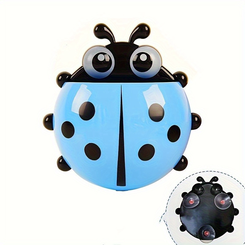 animal insect toothbrush holder, 1pc ladybug animal insect toothbrush holder bathroom cartoon toothbrush toothpaste wall suction holder rack container organizer cartoon seven star ladybird creative powerful suction cup toothbrush box toothpaste holder removable wall hanging shelf details 5