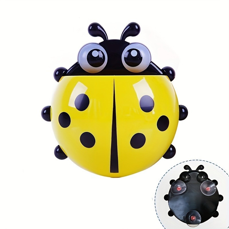 animal insect toothbrush holder, 1pc ladybug animal insect toothbrush holder bathroom cartoon toothbrush toothpaste wall suction holder rack container organizer cartoon seven star ladybird creative powerful suction cup toothbrush box toothpaste holder removable wall hanging shelf details 6