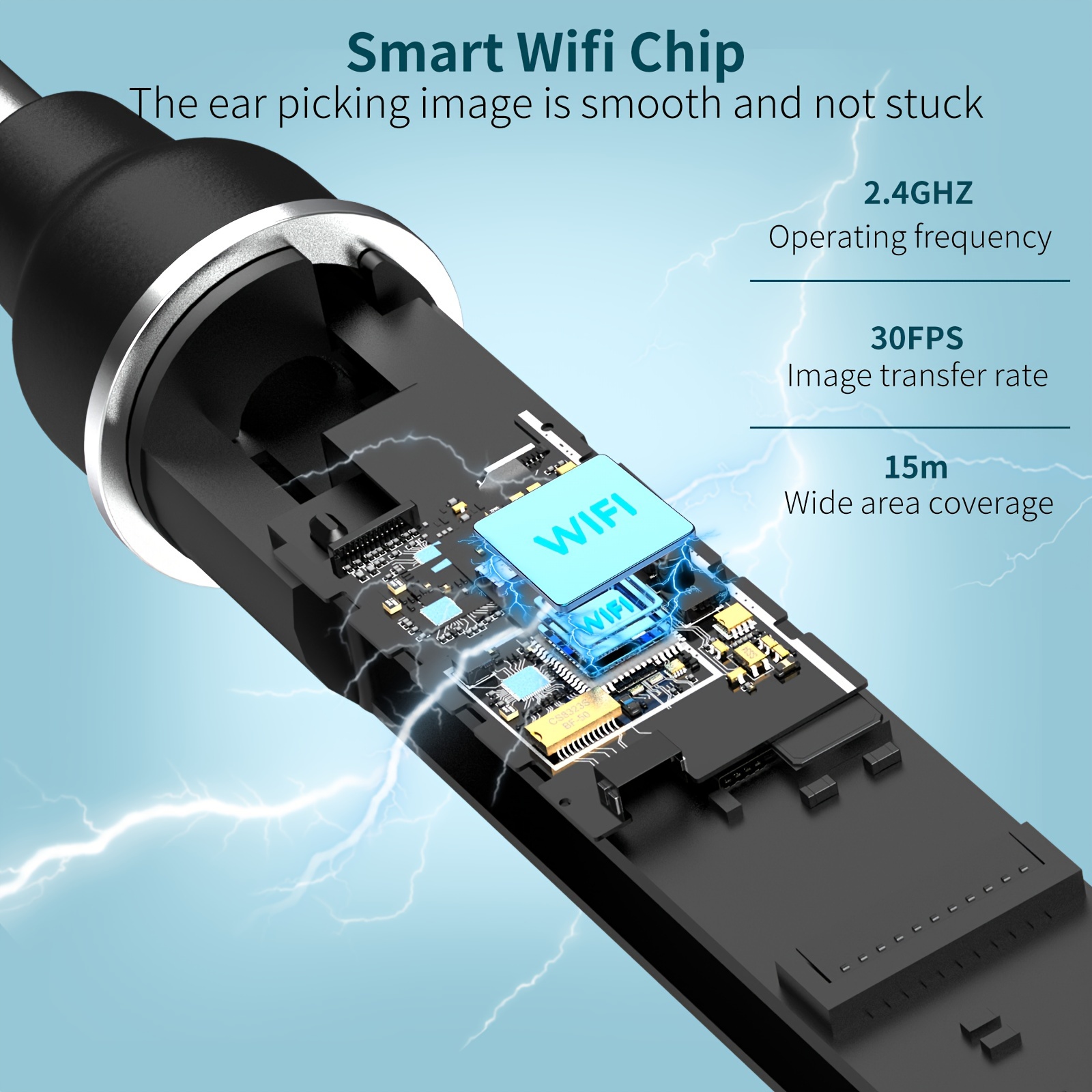 wifi otoscope ear camera waterproof camera elimination spoon usb otoscope ear cleaner ear wax removal tool suitable endoscope for android iphone phones and ipad details 7