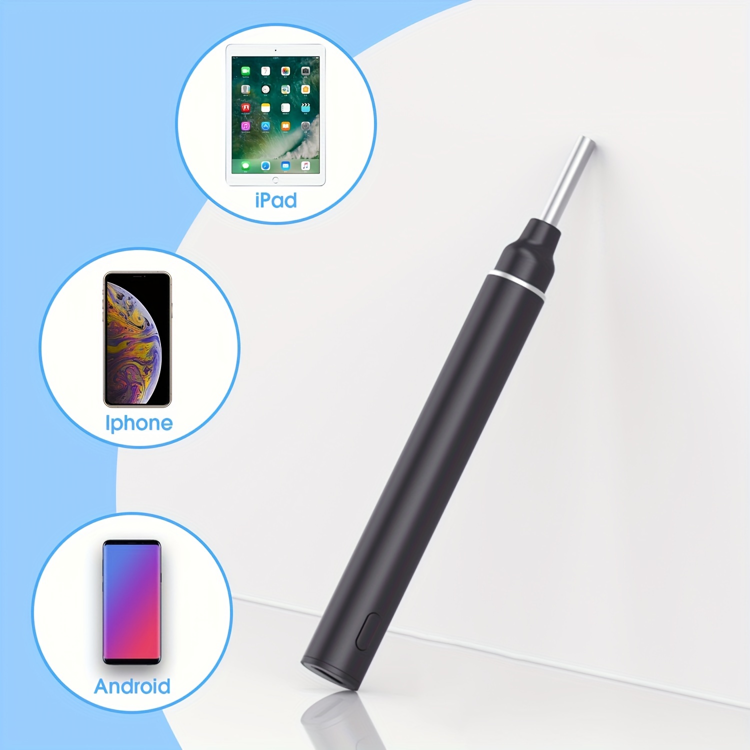 wifi otoscope ear camera waterproof camera elimination spoon usb otoscope ear cleaner ear wax removal tool suitable endoscope for android iphone phones and ipad details 8