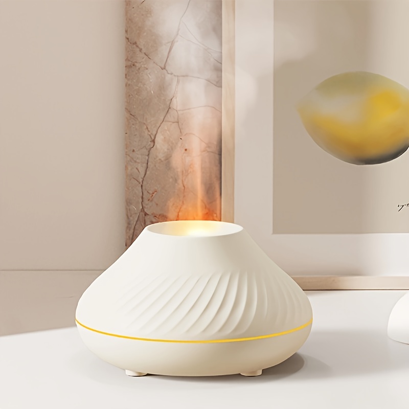 new flame light aromatherapy humidifier ultrasonic spray fragrance replenishment expansion fragrance machine essential oil humidifier aromatherapy machine candle 7 color atmosphere light details 4