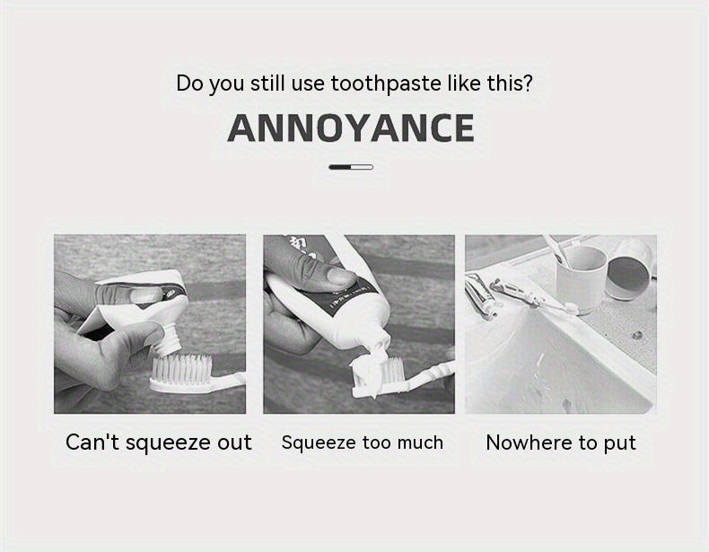 1pc toothpaste dispenser wall mount for bathroom automatic toothpaste squeezer grey black white details 2