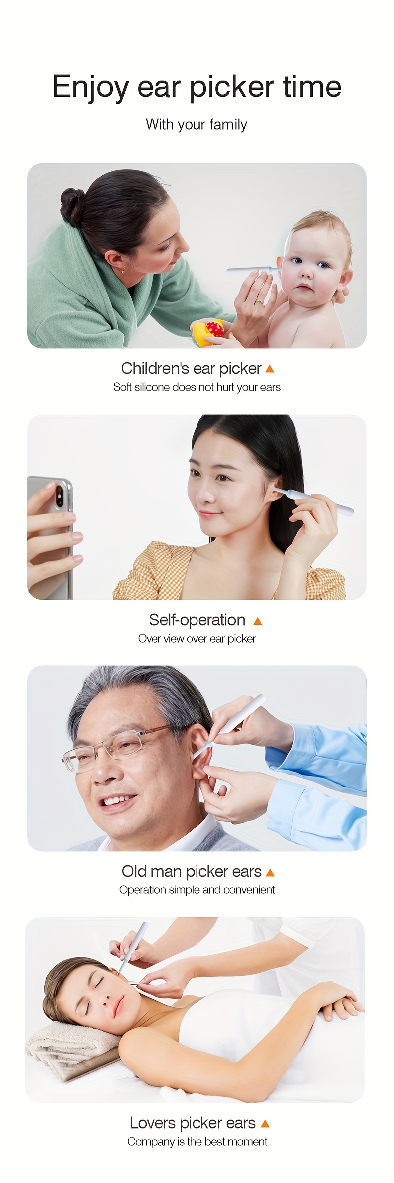 ear wax removal waterproof ear wax cleaner with camera 6 led lights wifi ear cleaning kit otoscope with light compatible with iphone ipad android smartphones details 8